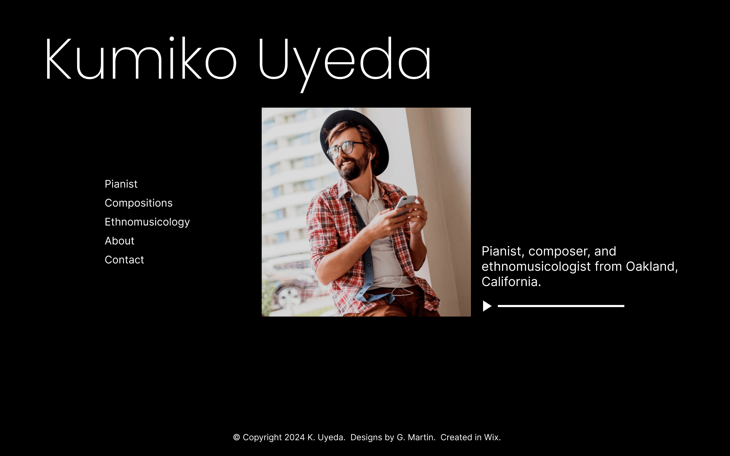 Kumiko Music landing page