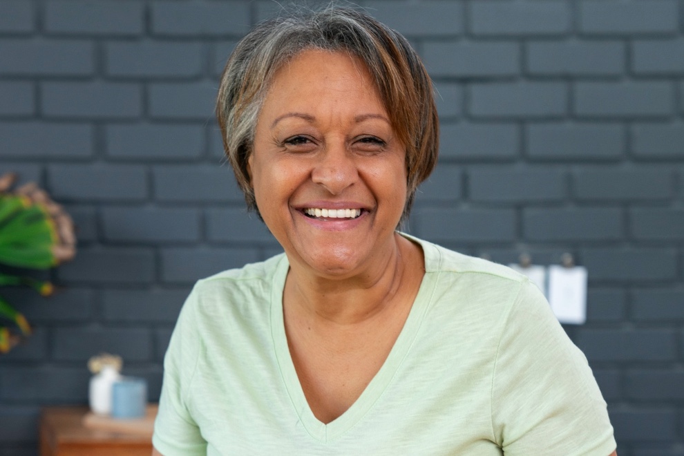 Woman smiling
